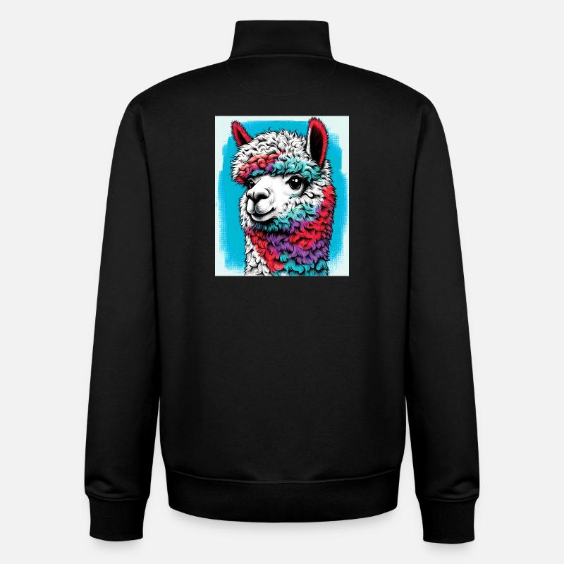 Alpaka - Unisex Organic Zip Sweatshirt von Stanley/Stella - Schwarz