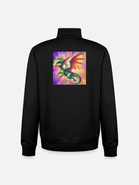 dragon - Sweat zippé unisexe en coton bio Stanley/Stella - noir