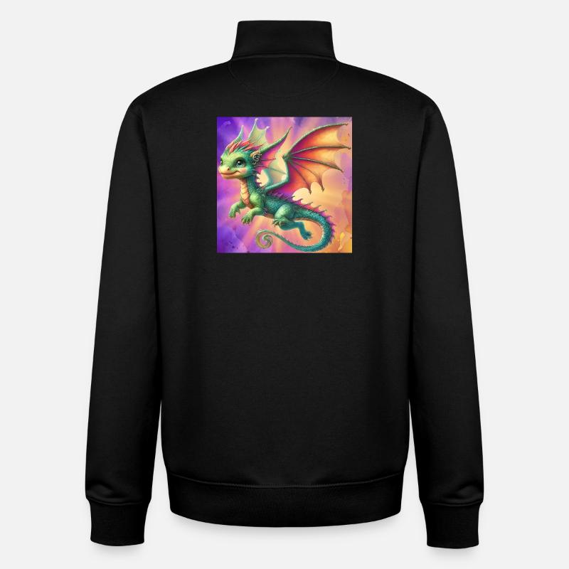 Drache - Unisex Organic Zip Sweatshirt von Stanley/Stella - Schwarz