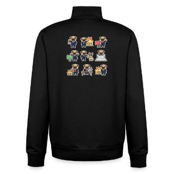 Suesser Mops Makler Immobilien Hundeliebhaber - Unisex Organic Zip Sweatshirt von Stanley/Stella - Schwarz - Hinten - AI Model Male 185 light (185cm)