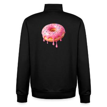 Dripping Donut Delight – Sweet - Sweat zippé unisexe en coton bio Stanley/Stella - noir - Dos - AI Model Male 185 light (185cm)