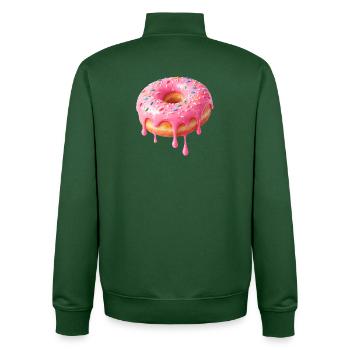 Tropfende Donut Delight – Süß - Unisex Organic Zip Sweatshirt von Stanley/Stella - Flaschengrün - Hinten - AI Model Male 185 dark (185cm)