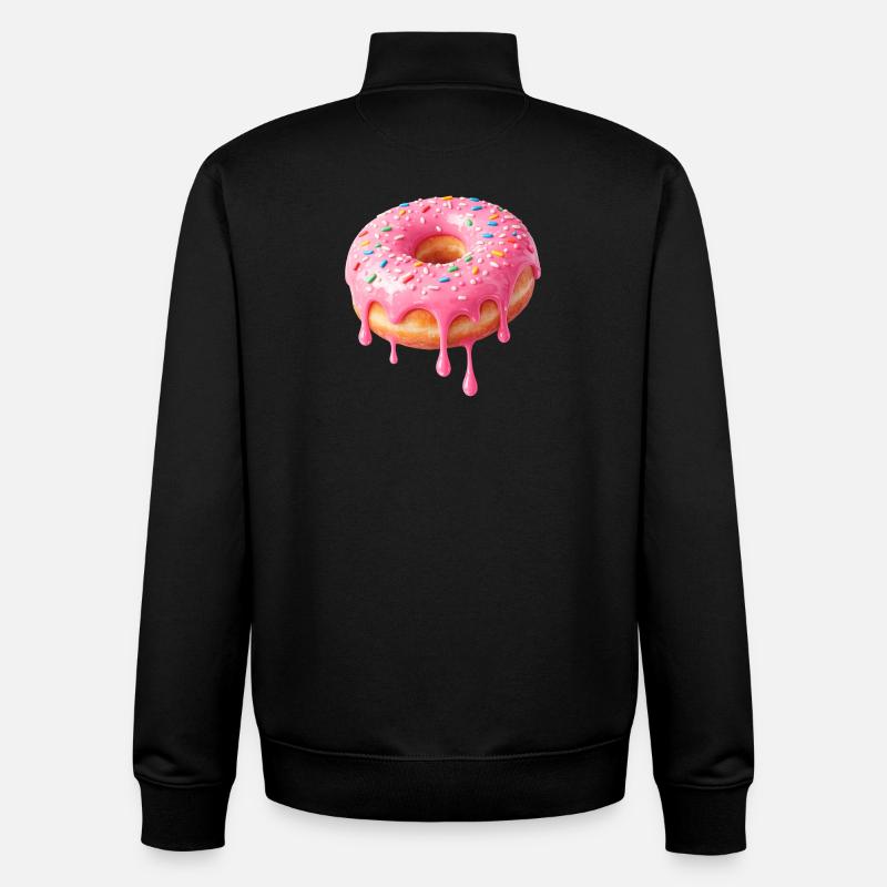 Dripping Donut Delight – Sweet - Sweat zippé unisexe en coton bio Stanley/Stella - noir