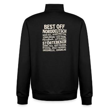 Best Off Norddeutsch Moin Mal Schietwetter - Unisex Organic Zip Sweatshirt von Stanley/Stella - Schwarz - Hinten - AI Model Male 185 light (185cm)
