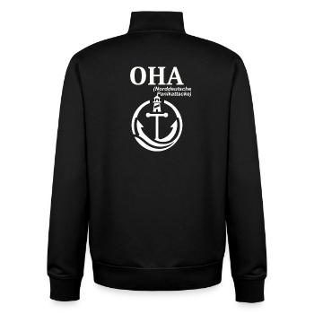 OHA Norddeutscher Humor Spruch lustig - Unisex Organic Zip Sweatshirt von Stanley/Stella - Schwarz - Hinten - AI Model Male 185 light (185cm)