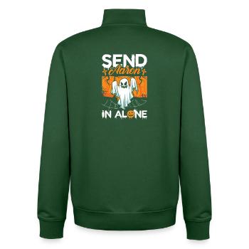 Geisterjäger Halloween Englisch Spruch - Unisex Organic Zip Sweatshirt von Stanley/Stella - Flaschengrün - Hinten - AI Model Male 185 dark (185cm)