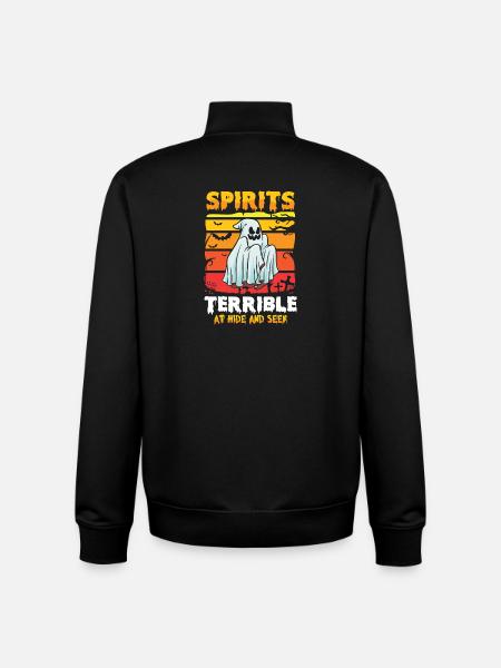 Ghost Hunter Halloween English Saying - Unisex Organic Zip Sweatshirt by Stanley/Stella - black