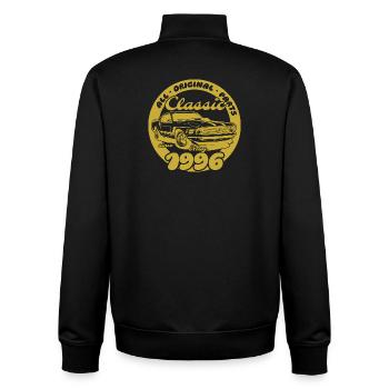 30th Birthday - Classic Musclecar 05/1996 - Unisex Organic Zip Sweatshirt by Stanley/Stella - black - Back - AI Model Male 185 light (185cm)