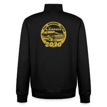 16th Birthday - Classic Musclecar 05/2010 - Unisex Organic Zip Sweatshirt by Stanley/Stella - black - Back - AI Model Male 185 light (185cm)