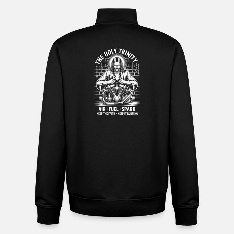 Holy Trinity Motormechaniker - Unisex Organic Zip Sweatshirt von Stanley/Stella - Schwarz