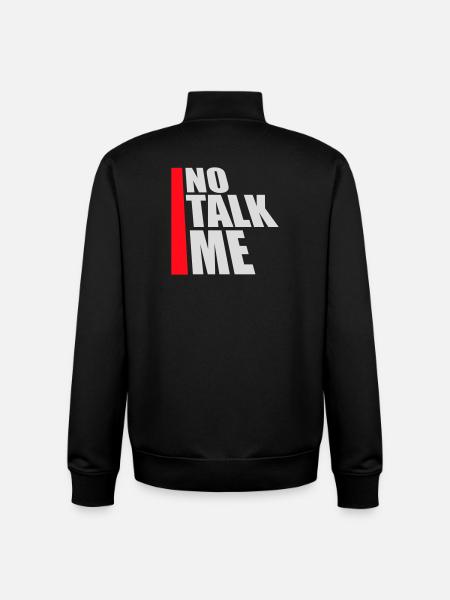 Pas de discours introverti antisocial drôle - Sweat zippé unisexe en coton bio Stanley/Stella - noir