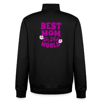 Maman drôle Mamie Motif de cadeau pour la fête des mères Humour - Sweat zippé unisexe en coton bio Stanley/Stella - noir - Dos - AI Model Male 185 light (185cm)
