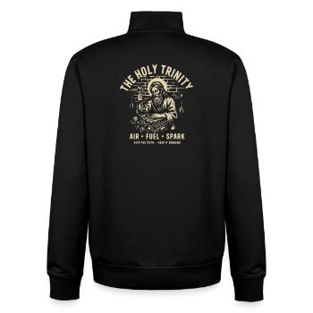 Holy Trinity Air Fuel Spark - Unisex Organic Zip Sweatshirt von Stanley/Stella - Schwarz - Hinten - AI Model Male 185 light (185cm)