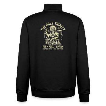 Air Fuel Spark Trinity - Unisex Organic Zip Sweatshirt von Stanley/Stella - Schwarz - Hinten - AI Model Male 185 light (185cm)