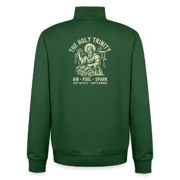 Air Fuel Spark Trinity - Unisex Organic Zip Sweatshirt by Stanley/Stella - bottle green - Back - AI Model Male 185 dark (185cm)