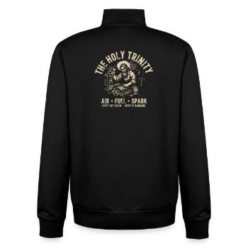 Holy Trinity Engine Tee Air Fuel Spark - Unisex Organic Zip Sweatshirt by Stanley/Stella - black - Back - AI Model Male 185 light (185cm)