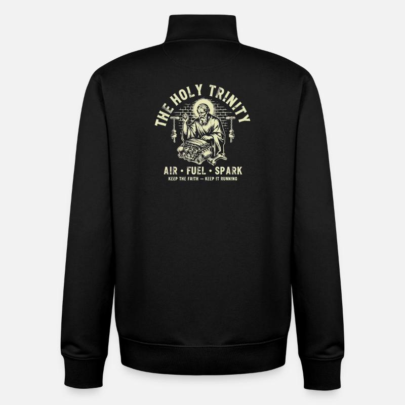 Holy Trinity Engine Spark - Unisex Organic Zip Sweatshirt by Stanley/Stella - black