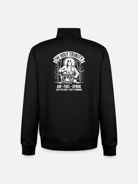 Holy Trinity Spark Faith Tee - Unisex Organic Zip Sweatshirt by Stanley/Stella - black