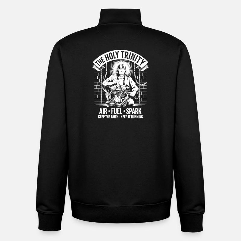 Holy Trinity Spark Faith Tee - Unisex Organic Zip Sweatshirt von Stanley/Stella - Schwarz