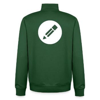 Crayon - Sweat zippé unisexe en coton bio Stanley/Stella - vert bouteille - Dos - AI Model Male 185 dark (185cm)