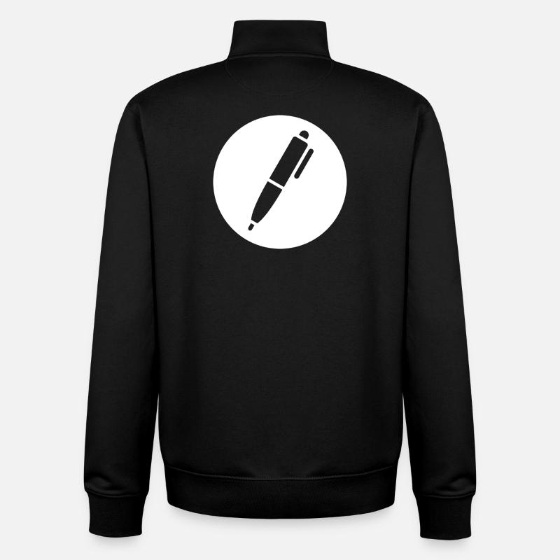 Stift, Kugelschreiber - Unisex Organic Zip Sweatshirt von Stanley/Stella - Schwarz