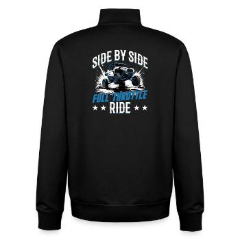 UTV Off Road 4 Wheeler Side by side - Unisex Organic Zip Sweatshirt von Stanley/Stella - Schwarz - Hinten - AI Model Male 185 light (185cm)