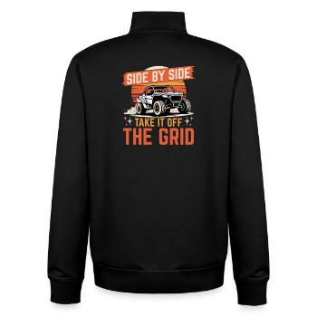 UTV Off Road 4 Wheeler Side by side - Unisex Organic Zip Sweatshirt von Stanley/Stella - Schwarz - Hinten - AI Model Male 185 light (185cm)