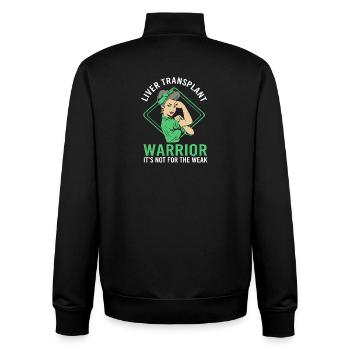 Organ Donor Liver Organ Donor Liver Donation - Unisex Organic Zip Sweatshirt by Stanley/Stella - black - Back - AI Model Male 185 light (185cm)