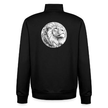 Löwe Zeichnung - Unisex Organic Zip Sweatshirt von Stanley/Stella - Schwarz - Hinten - AI Model Male 185 light (185cm)