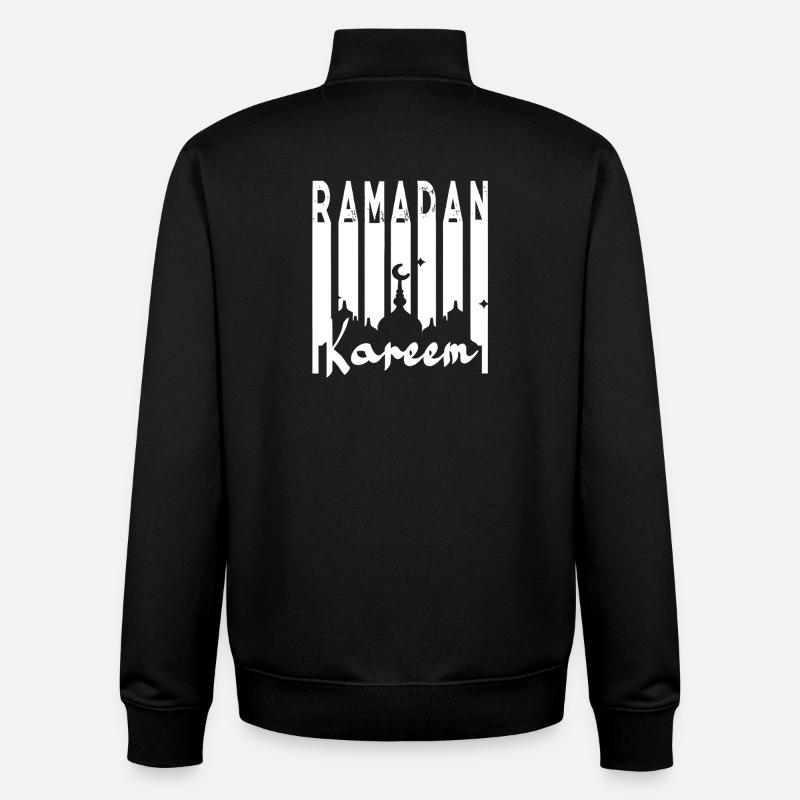 Ramadan-Kareem-Moschee-Silhouette - Unisex Organic Zip Sweatshirt von Stanley/Stella - Schwarz
