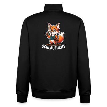 Schlaufuchs Lustiger Schul Fuchs Lehrer - Unisex Organic Zip Sweatshirt von Stanley/Stella - Schwarz - Hinten - AI Model Male 185 light (185cm)