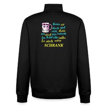 Alle Tassen im Schrank Funny Spruch - Unisex Organic Zip Sweatshirt von Stanley/Stella - Schwarz - Hinten - AI Model Male 185 light (185cm)
