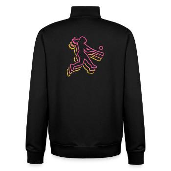 Softball Mädchen Frauen Baseball Spieler - Unisex Organic Zip Sweatshirt von Stanley/Stella - Schwarz - Hinten - AI Model Male 185 light (185cm)