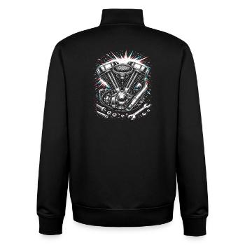 Conception du réglage des tournevis de moteur de moto - Sweat zippé unisexe en coton bio Stanley/Stella - noir - Dos - AI Model Male 185 light (185cm)