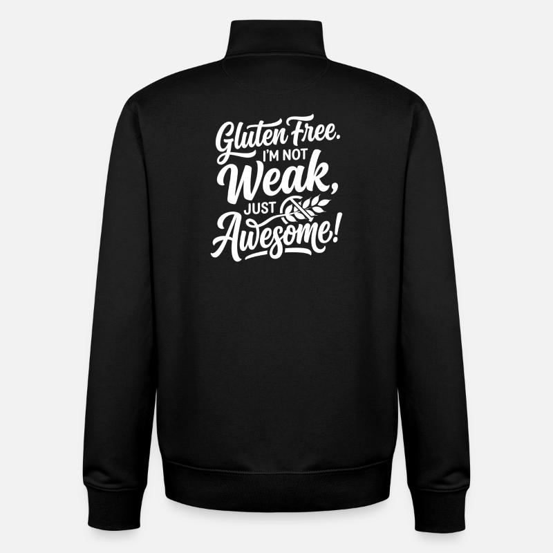 Glutenfrei Weak Awesome Humor - Unisex Organic Zip Sweatshirt von Stanley/Stella - Schwarz