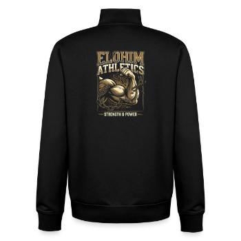 Elohim Hebrew Israelite - Unisex Organic Zip Sweatshirt von Stanley/Stella - Schwarz - Hinten - AI Model Male 185 light (185cm)
