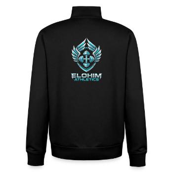 Elohim Hebrew Israelite - Unisex Organic Zip Sweatshirt von Stanley/Stella - Schwarz - Hinten - AI Model Male 185 light (185cm)