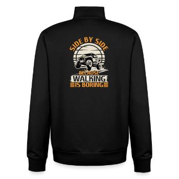 UTV Off Road 4 Wheeler Side by side - Unisex Organic Zip Sweatshirt von Stanley/Stella - Schwarz - Hinten - AI Model Male 185 light (185cm)