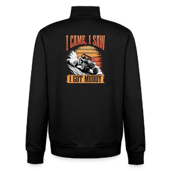 UTV Off Road 4 Wheeler Side by side - Unisex Organic Zip Sweatshirt von Stanley/Stella - Schwarz - Hinten - AI Model Male 185 light (185cm)