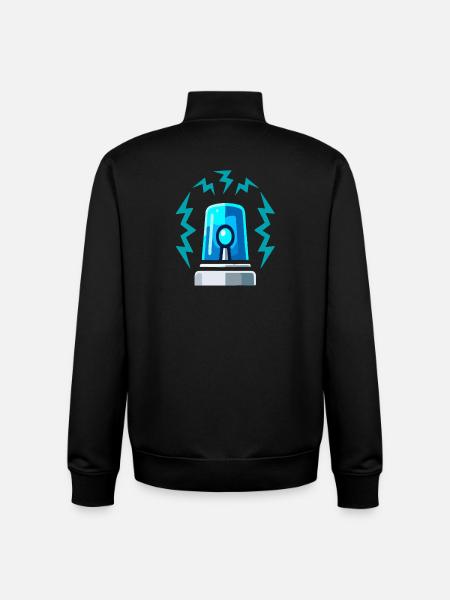 Blaulicht Sirene Alarm Illustration - Unisex Organic Zip Sweatshirt von Stanley/Stella - Schwarz