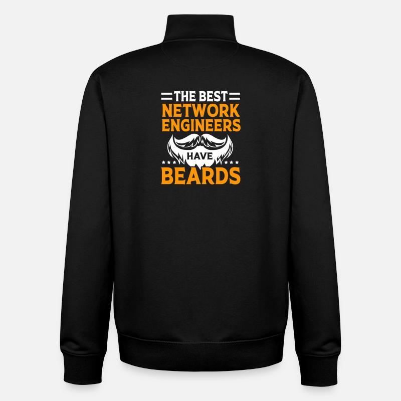 Network Computer Scientist Programmer Admin - Unisex Organic Zip Sweatshirt by Stanley/Stella - black