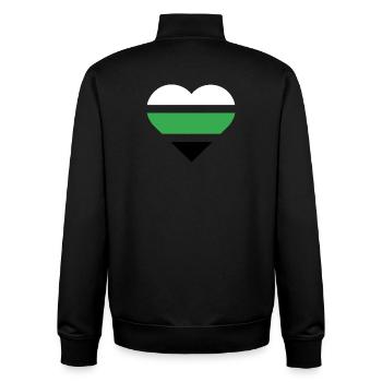 Pride Flag Heart · Neutrois - Unisex Organic Zip Sweatshirt von Stanley/Stella - Schwarz - Hinten - AI Model Male 185 light (185cm)