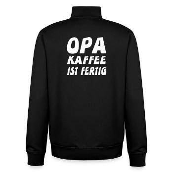 Opa - Unisex Organic Zip Sweatshirt von Stanley/Stella - Schwarz - Hinten - AI Model Male 185 light (185cm)