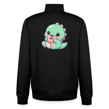 Donut Dino Sugar Joy - Unisex Organic Zip Sweatshirt by Stanley/Stella - black - Back - AI Model Male 185 light (185cm)