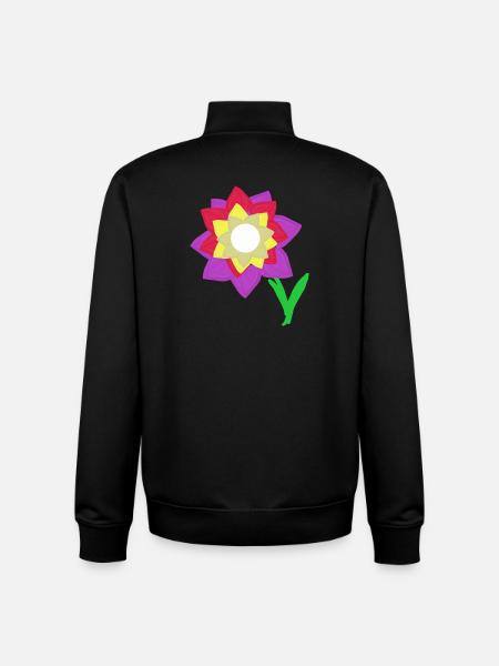 Blume Illustration Blumen Kinder Kind - Unisex Organic Zip Sweatshirt von Stanley/Stella - Schwarz