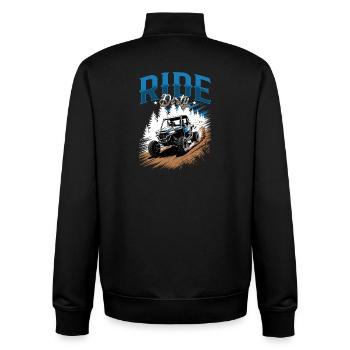 UTV Off Road 4 Wheeler Side by side - Unisex Organic Zip Sweatshirt von Stanley/Stella - Schwarz - Hinten - AI Model Male 185 light (185cm)