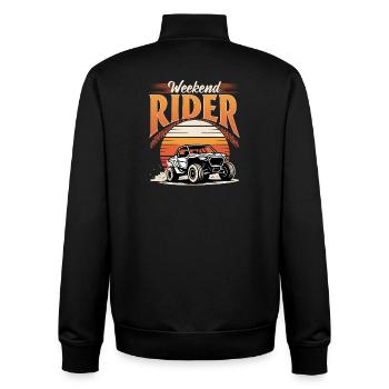 UTV Off Road 4 Wheeler Side by side - Unisex Organic Zip Sweatshirt von Stanley/Stella - Schwarz - Hinten - AI Model Male 185 light (185cm)