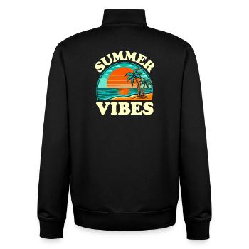 Sommer Vibes Strandsonne - Unisex Organic Zip Sweatshirt von Stanley/Stella - Schwarz - Hinten - AI Model Male 185 light (185cm)