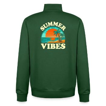 Sommer Vibes Strandsonne - Unisex Organic Zip Sweatshirt von Stanley/Stella - Flaschengrün - Hinten - AI Model Male 185 dark (185cm)