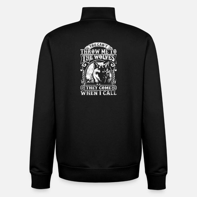 Aventure Rétro Road Badge - Sweat zippé unisexe en coton bio Stanley/Stella - noir